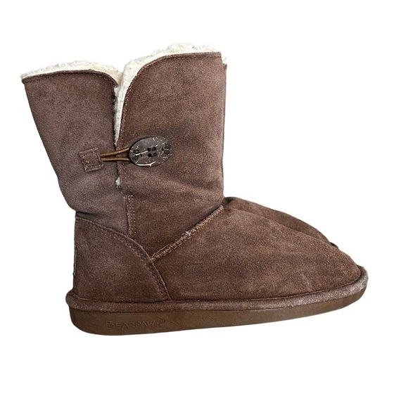 BearPaw Brown Cream Boots Women’s Size 6. - Picture 14 of 15